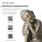 Glitzhome® 18" Faux Bronze Resting Buddha Garden Statue